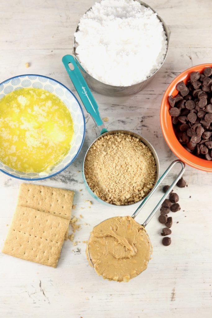 Ingredients for peanut butter bars