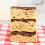 stack of 3 peanut butter bars.