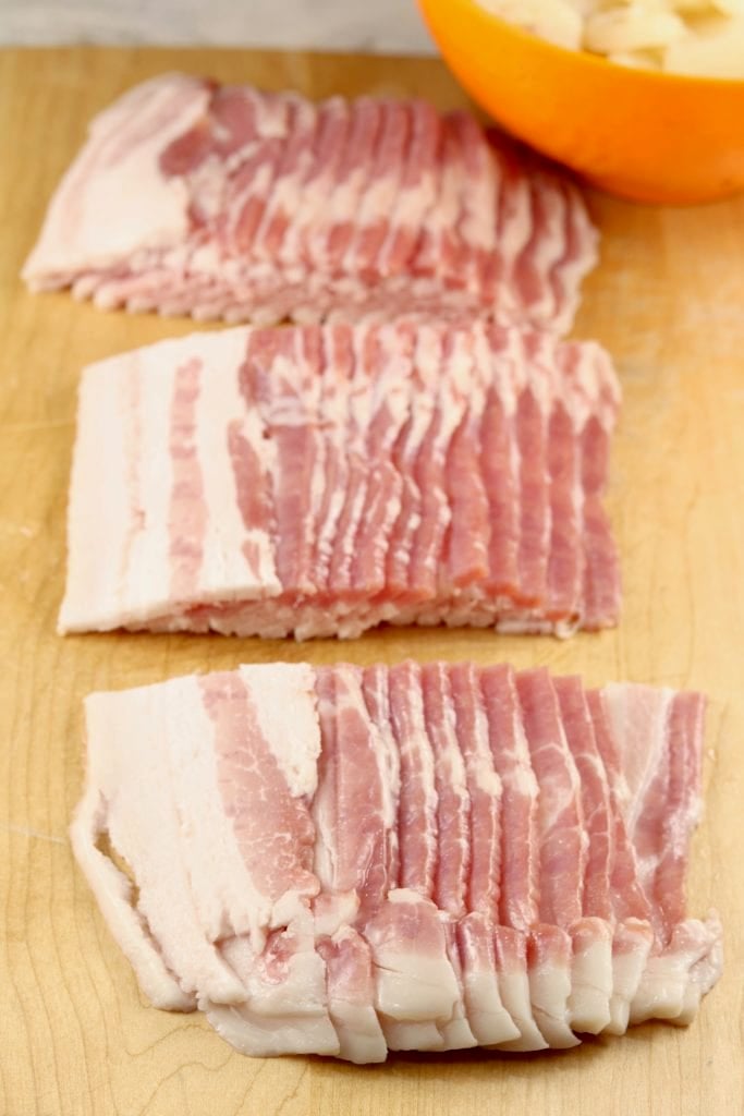 Sliced Bacon for appetizers