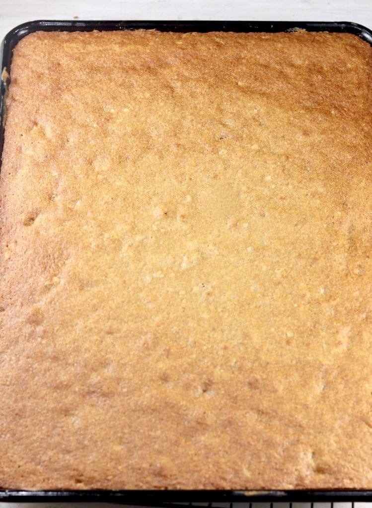 Baked Spice Cake in sheet pan