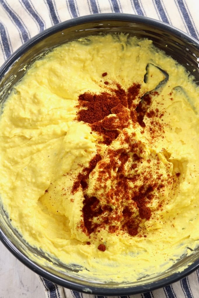 Deviled Egg Filling with smoked paprika