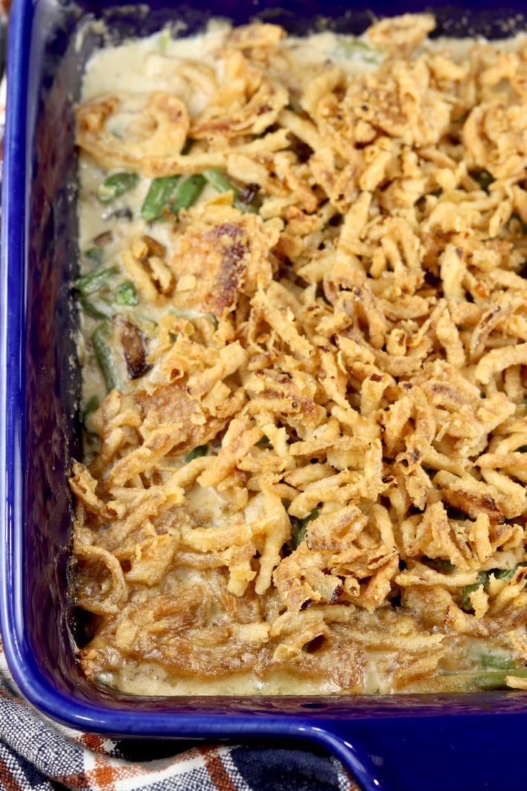 Easy Green Bean Casserole {From Scratch} - Miss in the Kitchen