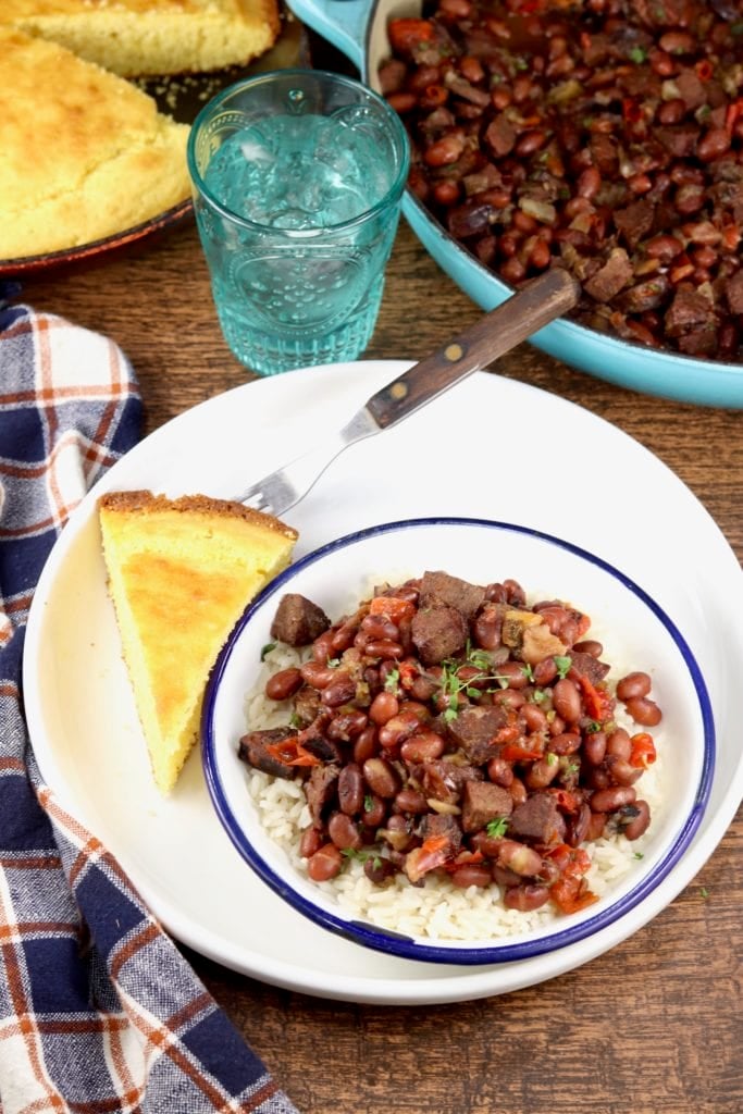 Red Beans and Rice and cornbread