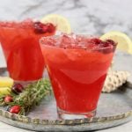 Cranberry Vodka Cocktails on a platter