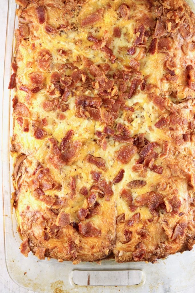 Baked Strata with bacon