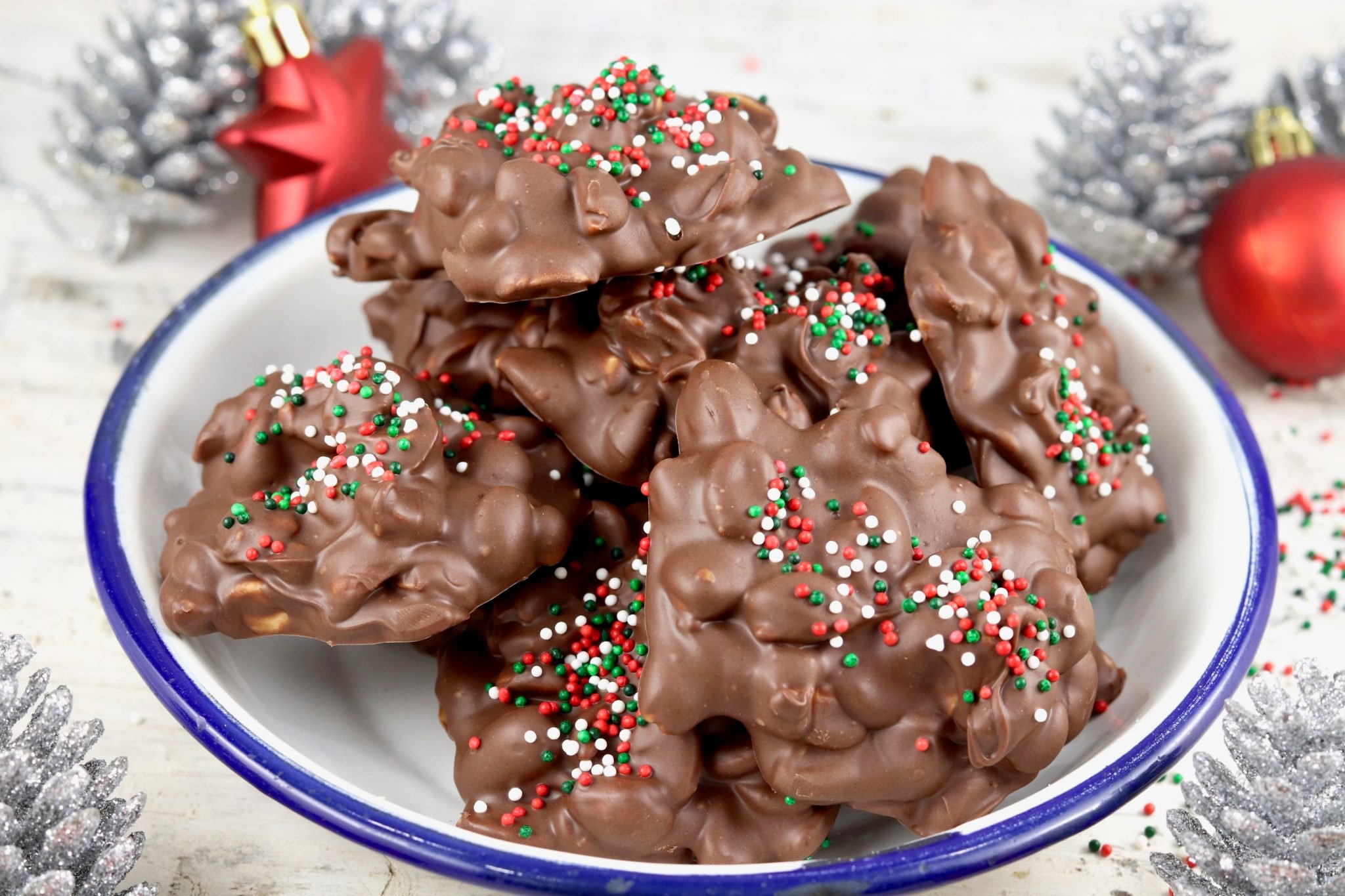 Chocolate Peanut Clusters - Vintage Kitchen Notes