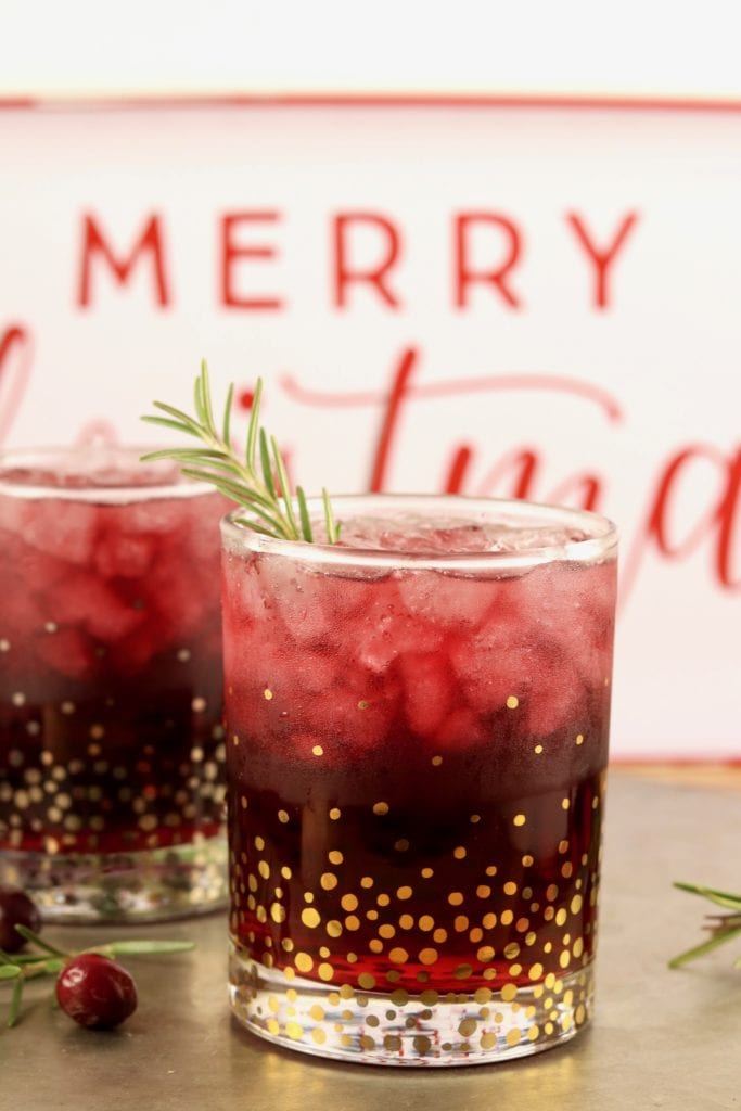 Holiday wine cocktail