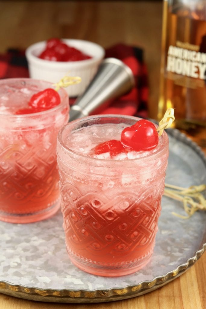 Cocktail with Wild Turkey American Honey and Cranberry Juice