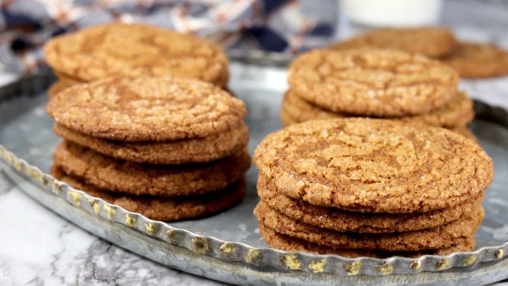 Molasses Cookies on a tray