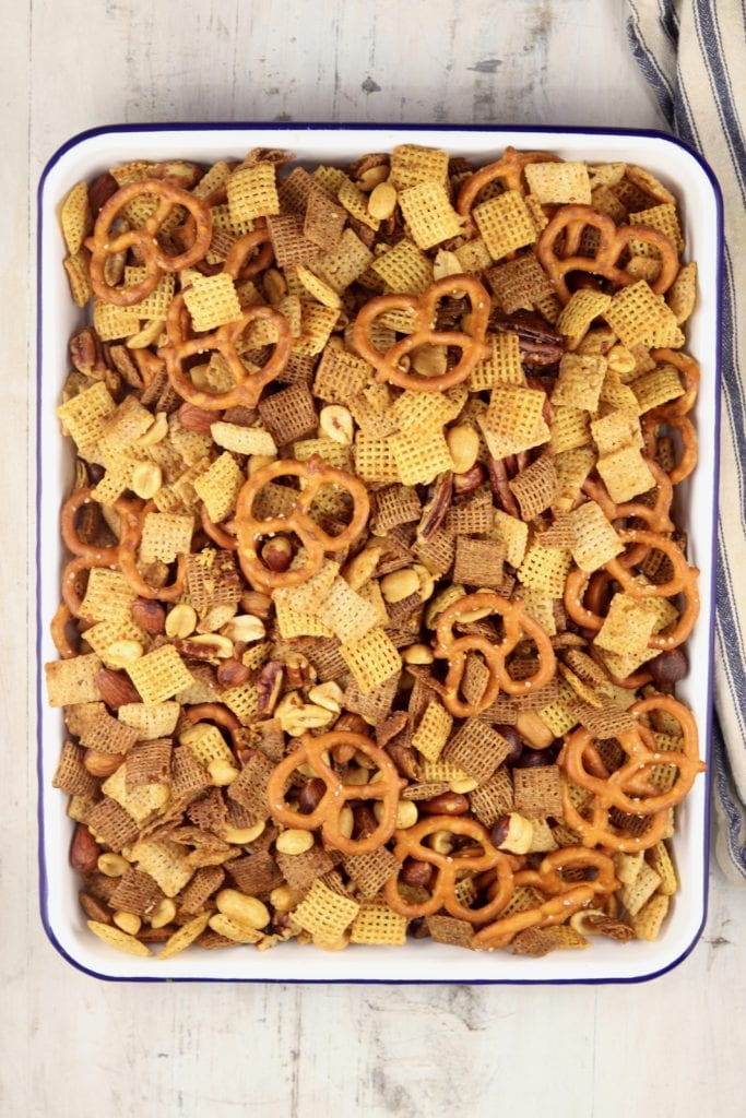 Pan of Chex Mix
