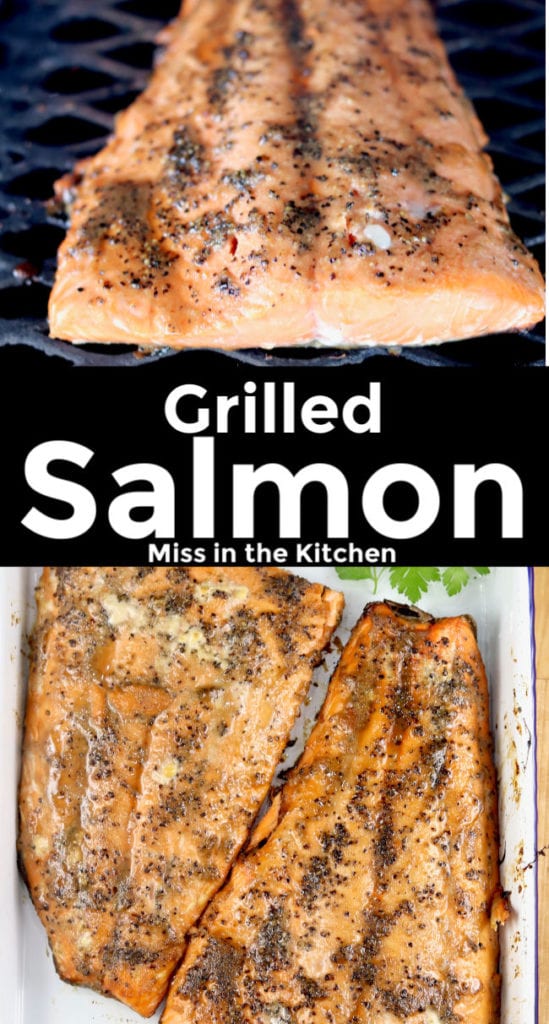 Grilled Salmon {With Malt Vinegar Glaze} - Miss in the Kitchen