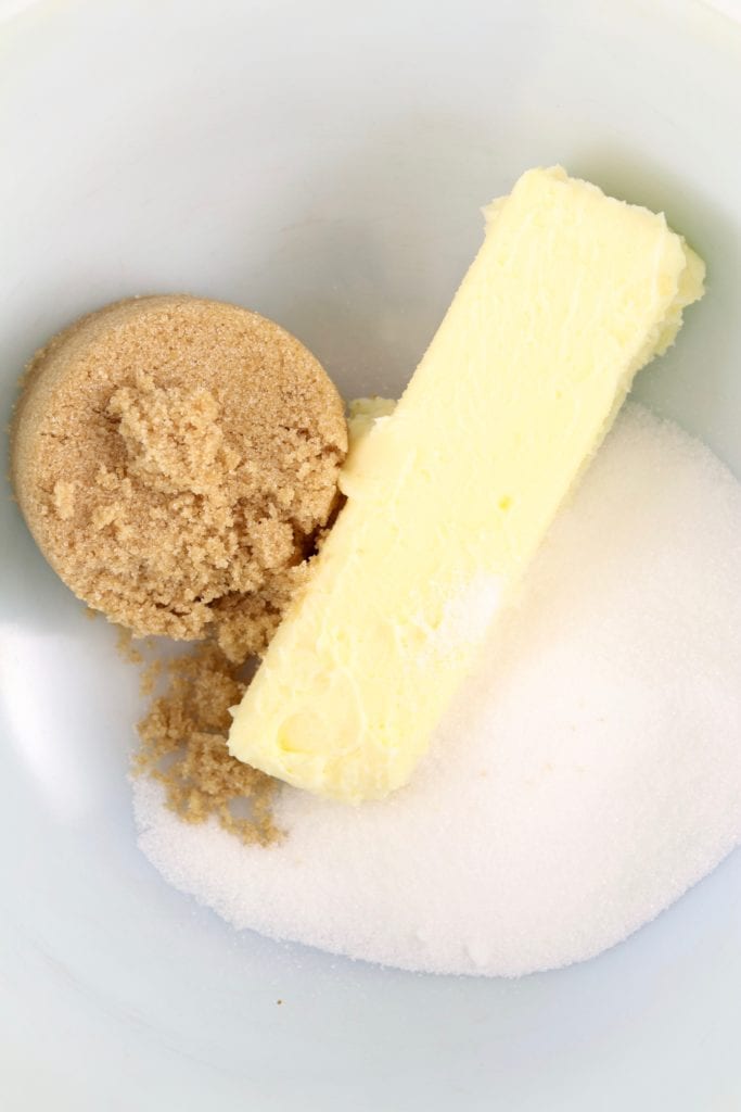 Butter and sugars for cookies