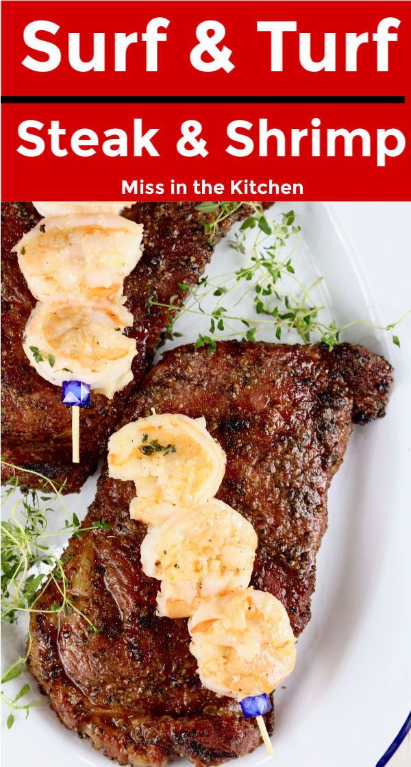Surf and Turf {Ribeye Steak & Garlic Butter Shrimp} - Miss in the Kitchen