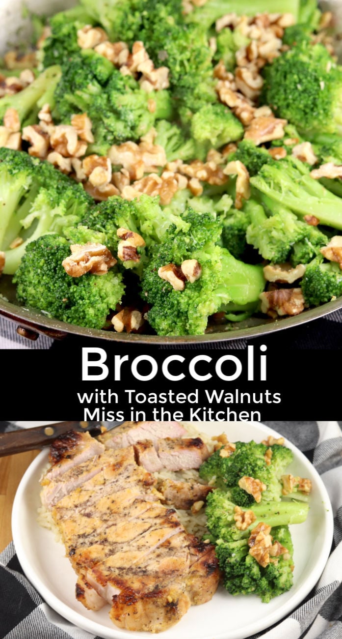 Broccoli with toasted walnuts