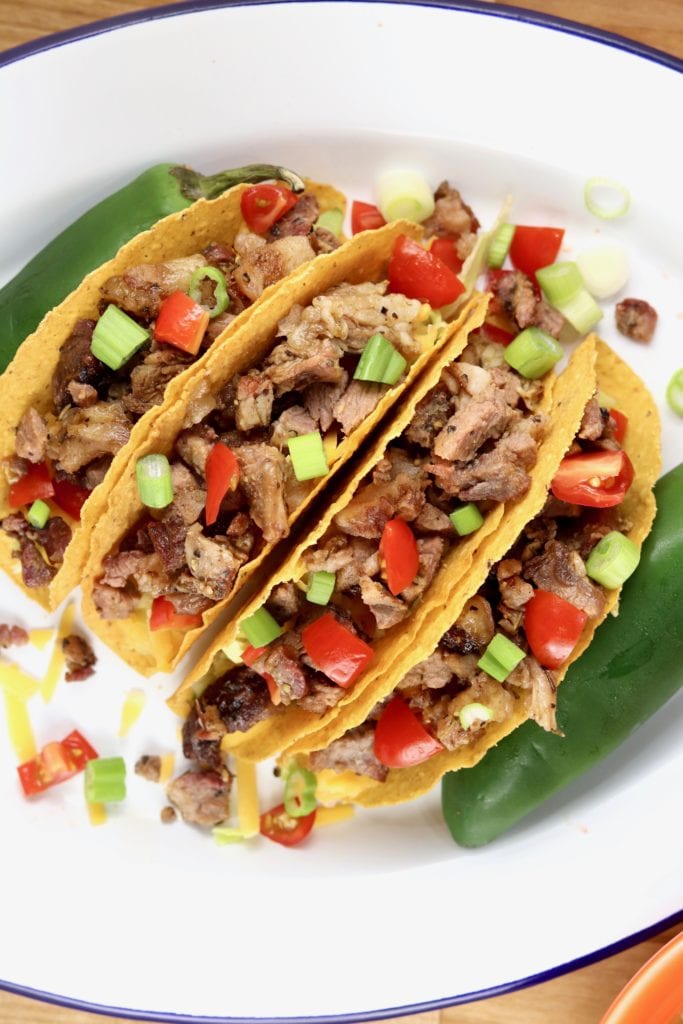 Platter of tacos
