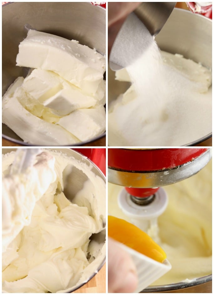 step by step photos of making cheesecake