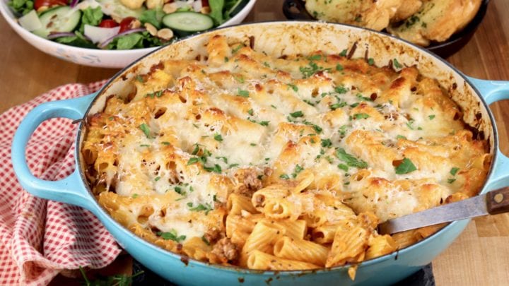 baked rigatoni with beef
