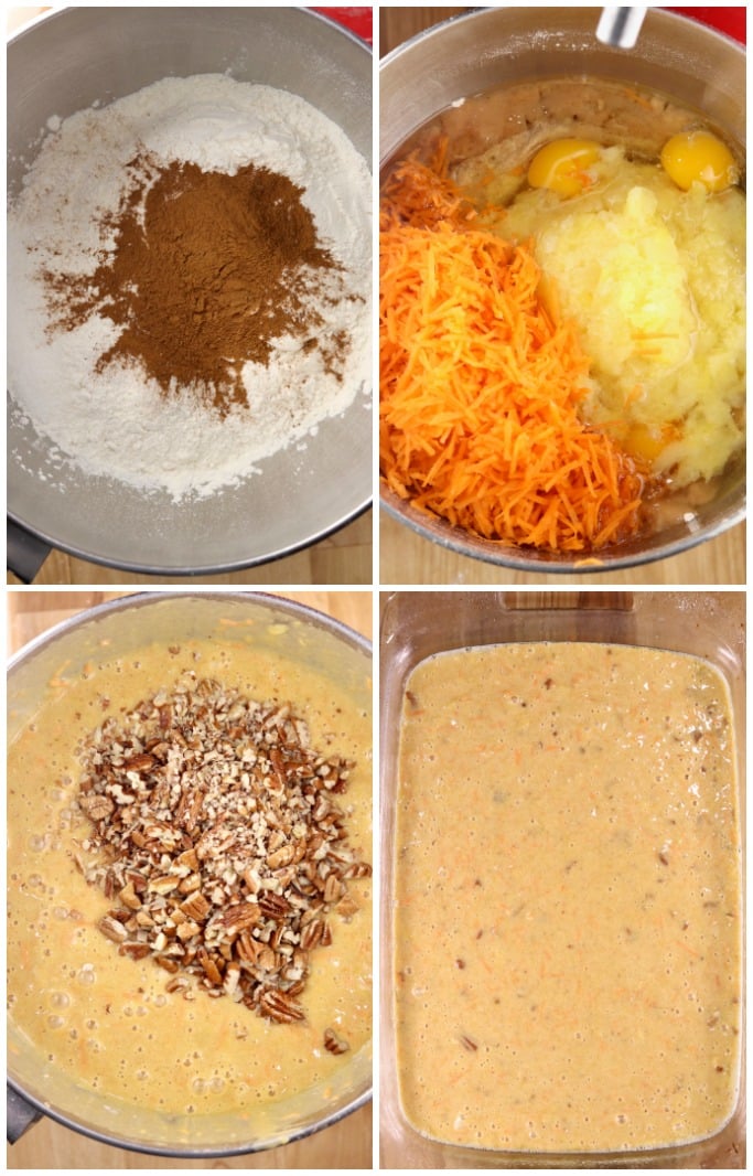 steps to make carrot cake