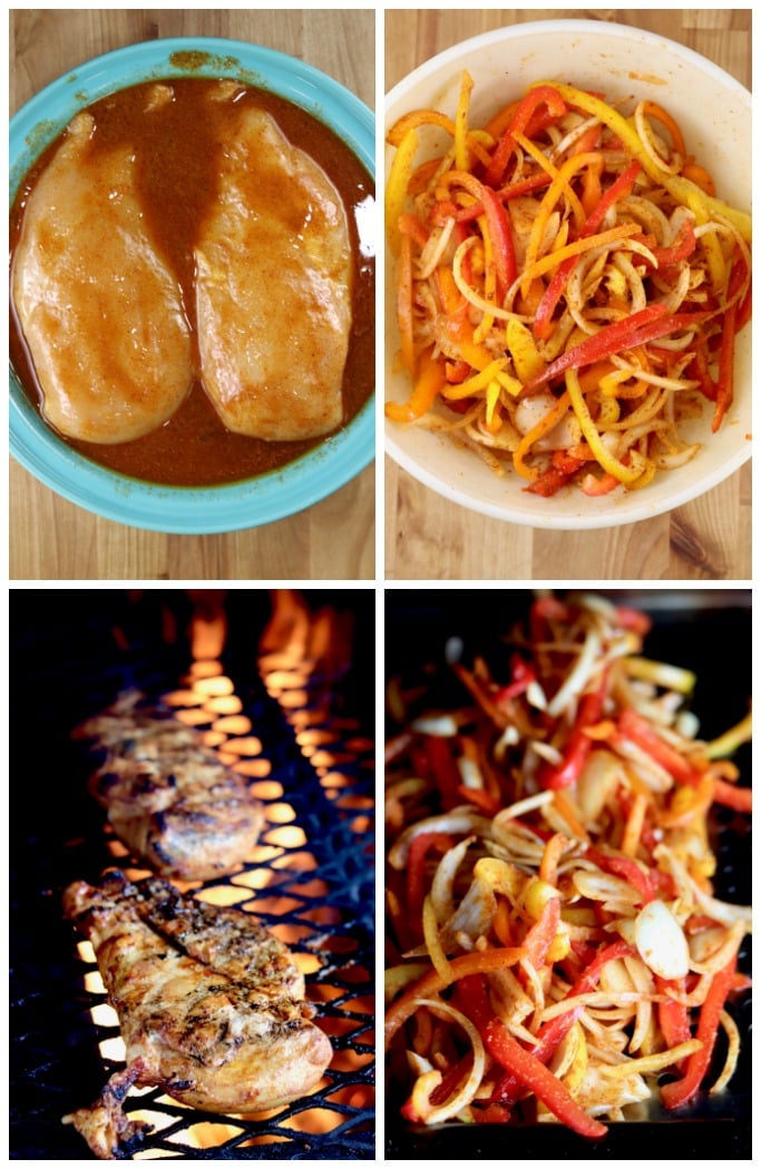 How to grill chicken fajitas