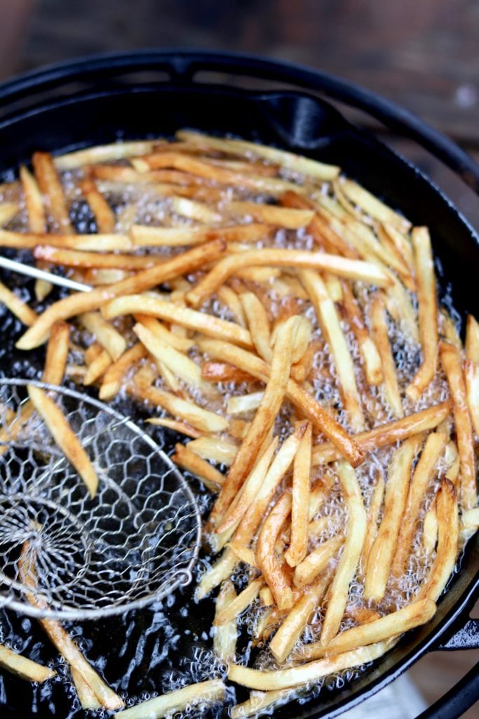 Crispy Fried French Fries in vegetable oil