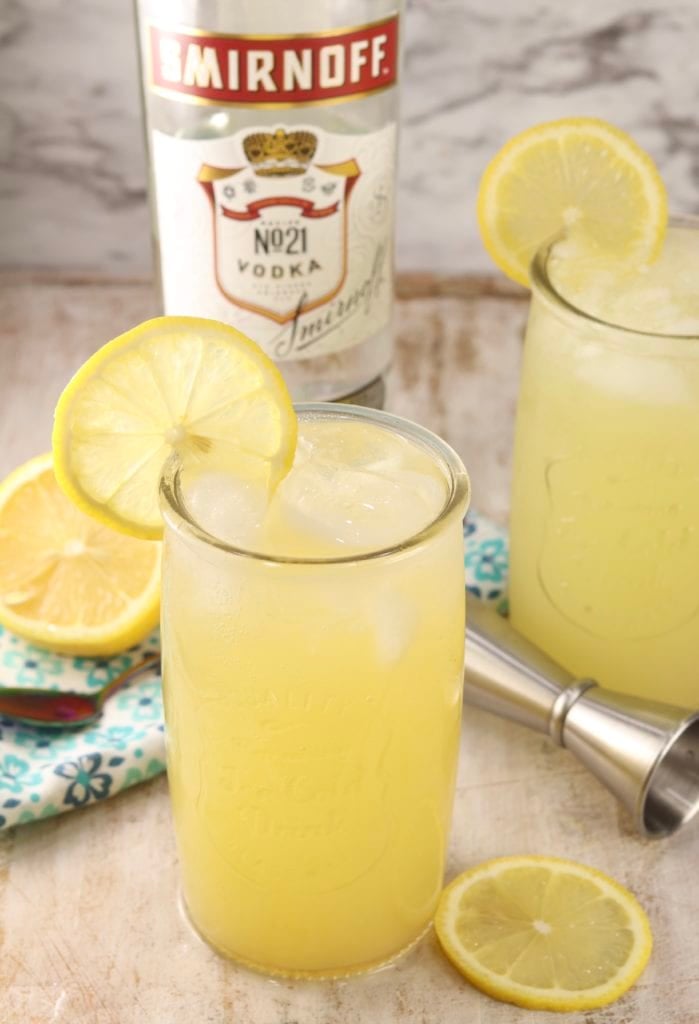 Pineapple Lemonade spiked with vodka