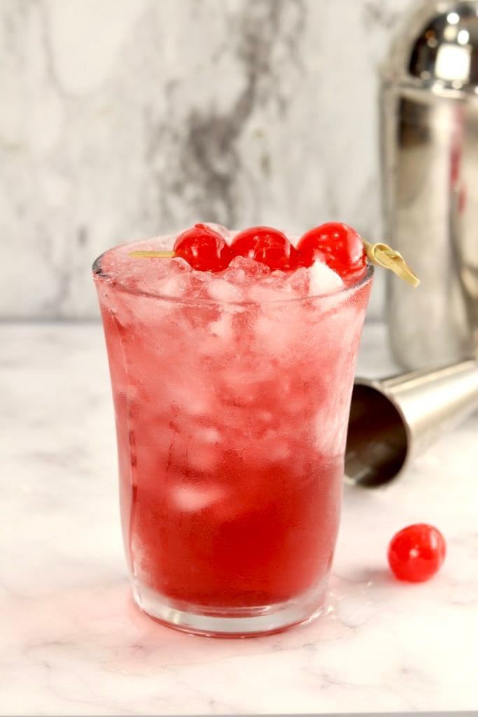 Woo-Woo Vodka Cocktail with cherry garnish