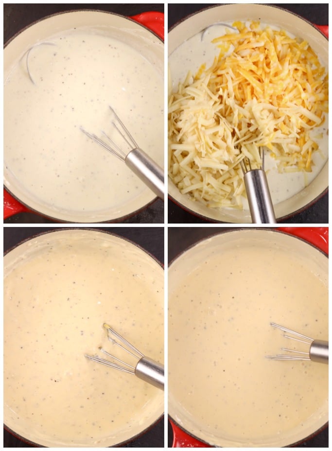 Making a cheese sauce for mac and cheese