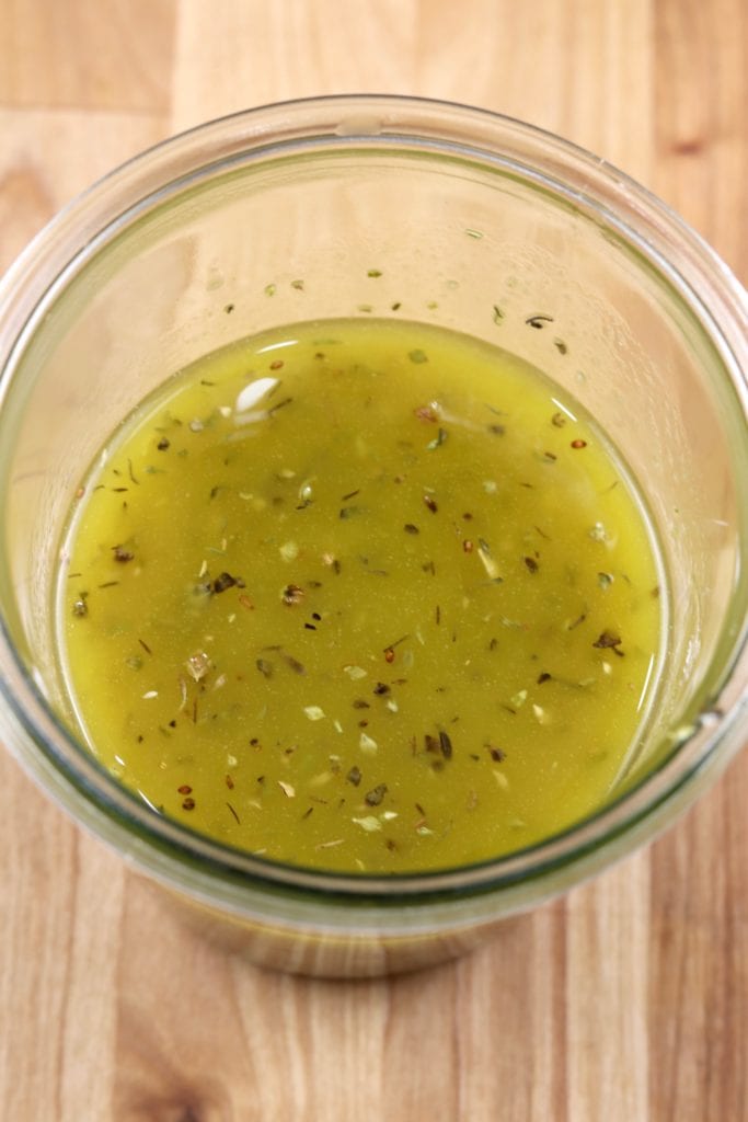 Mustard Vinaigrette in a jar