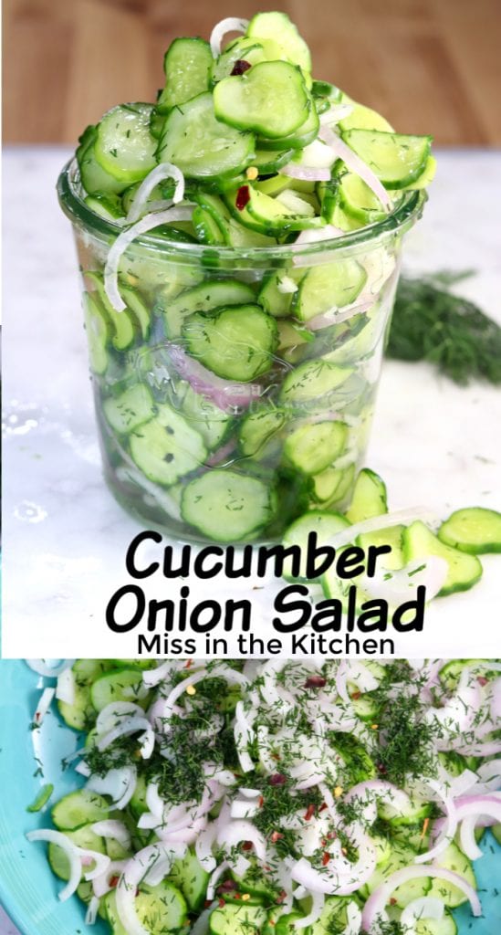 Cucumber Onion Salad collage