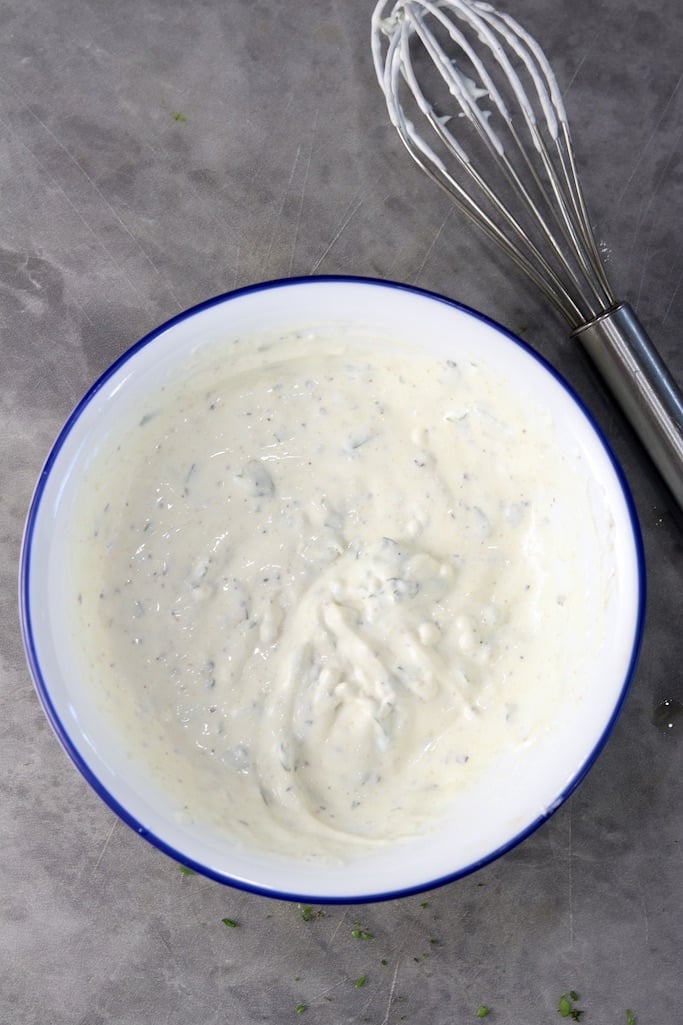 Creamy Salad Dressing for tomato and cucumbers
