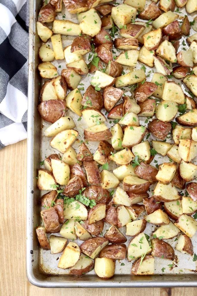Ranch Roasted Potatoes on a sheet pan