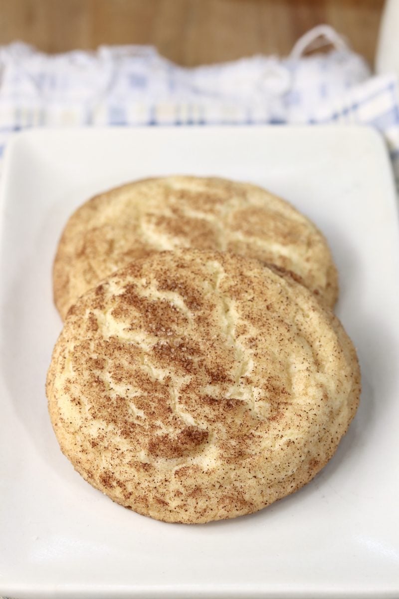 Snickerdoodle Cookies on a plate
