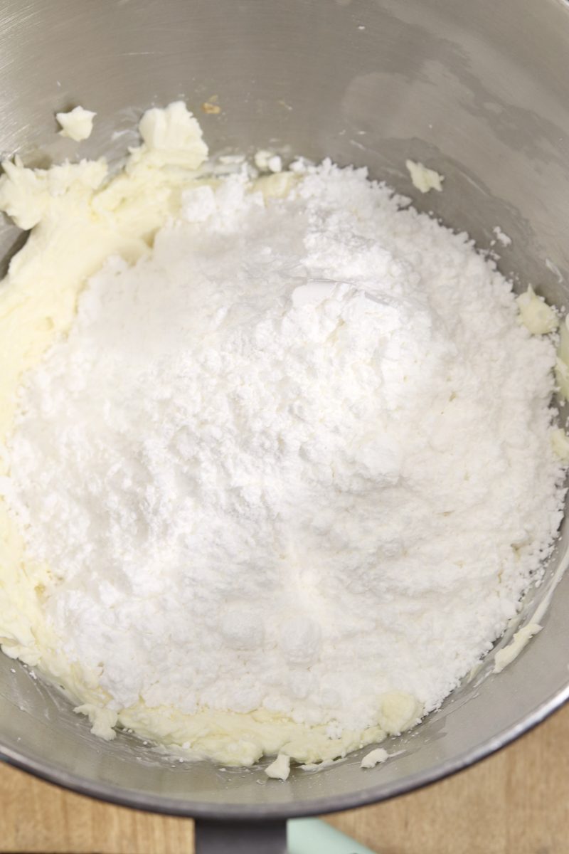 Flour, baking soda and cream of tartar for snickerdoodle cookies