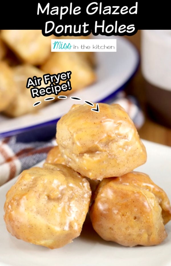 Air Fryer Donut Holes with text overlay