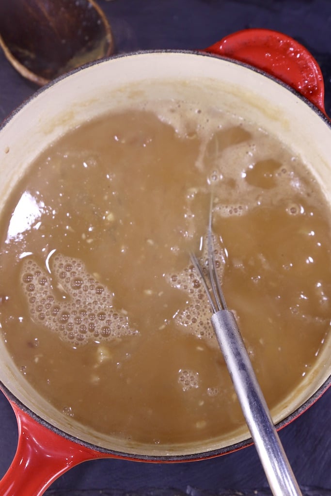 making gravy with broth