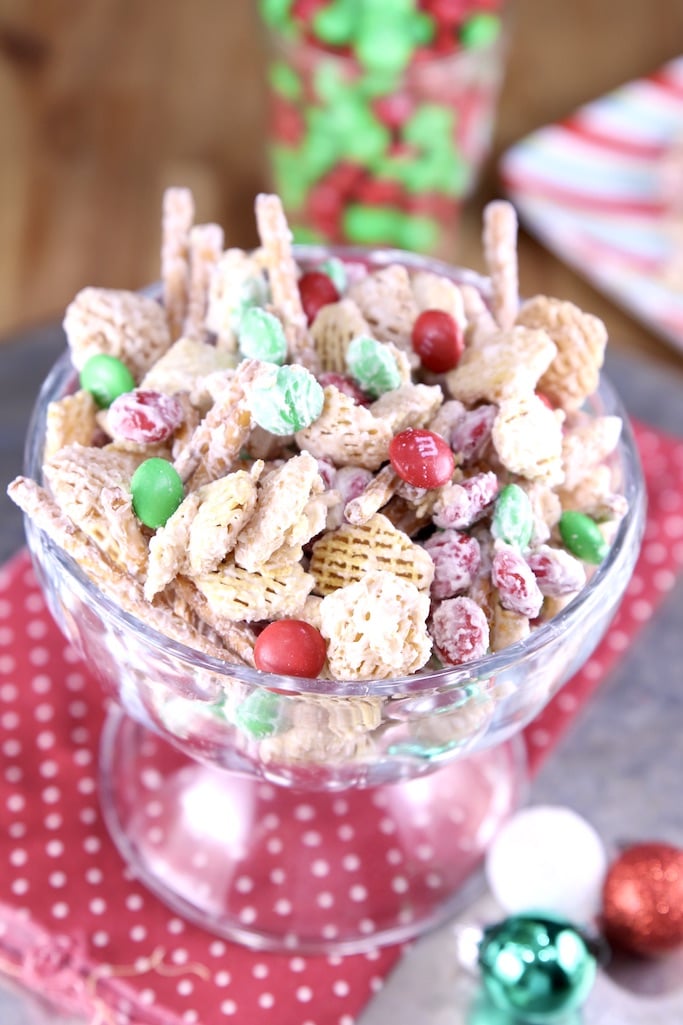 White Trash Snack Mix in a bowl