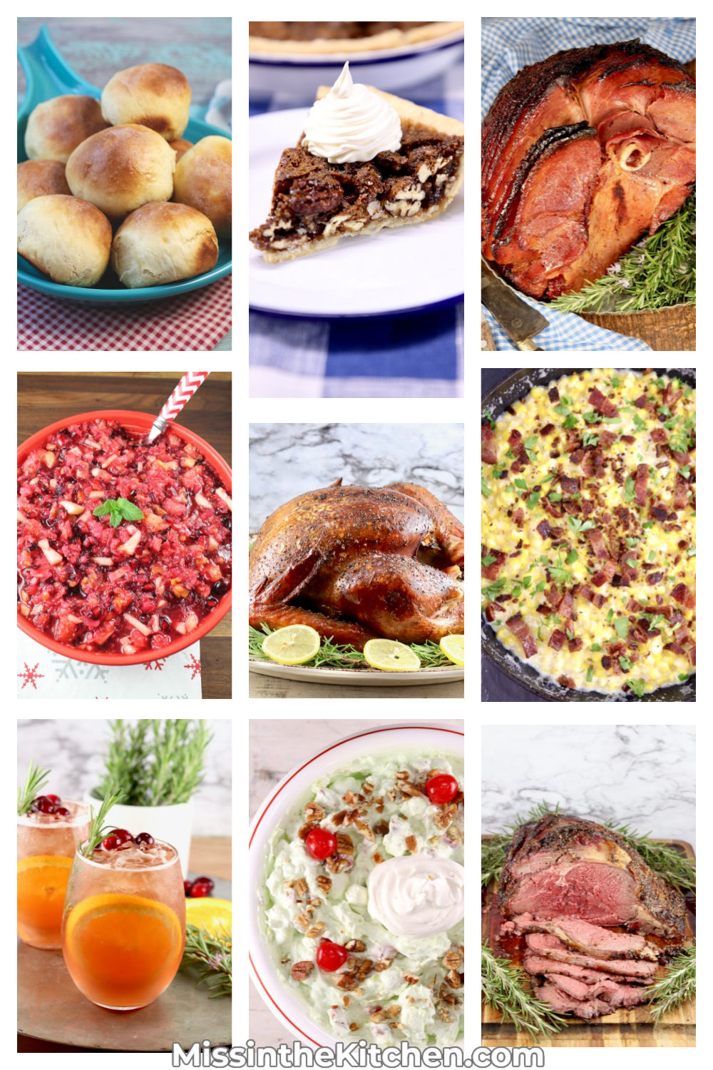 Thanksgiving menu collage