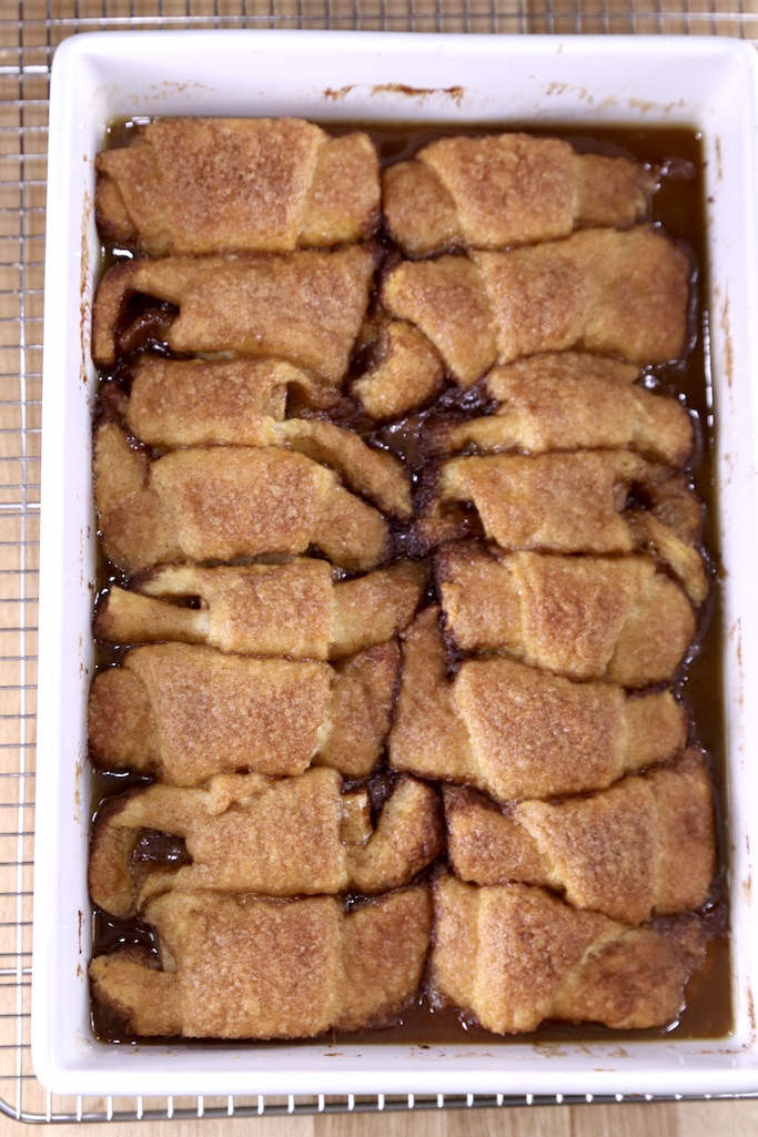 baked crescent apple cinnamon dumplings