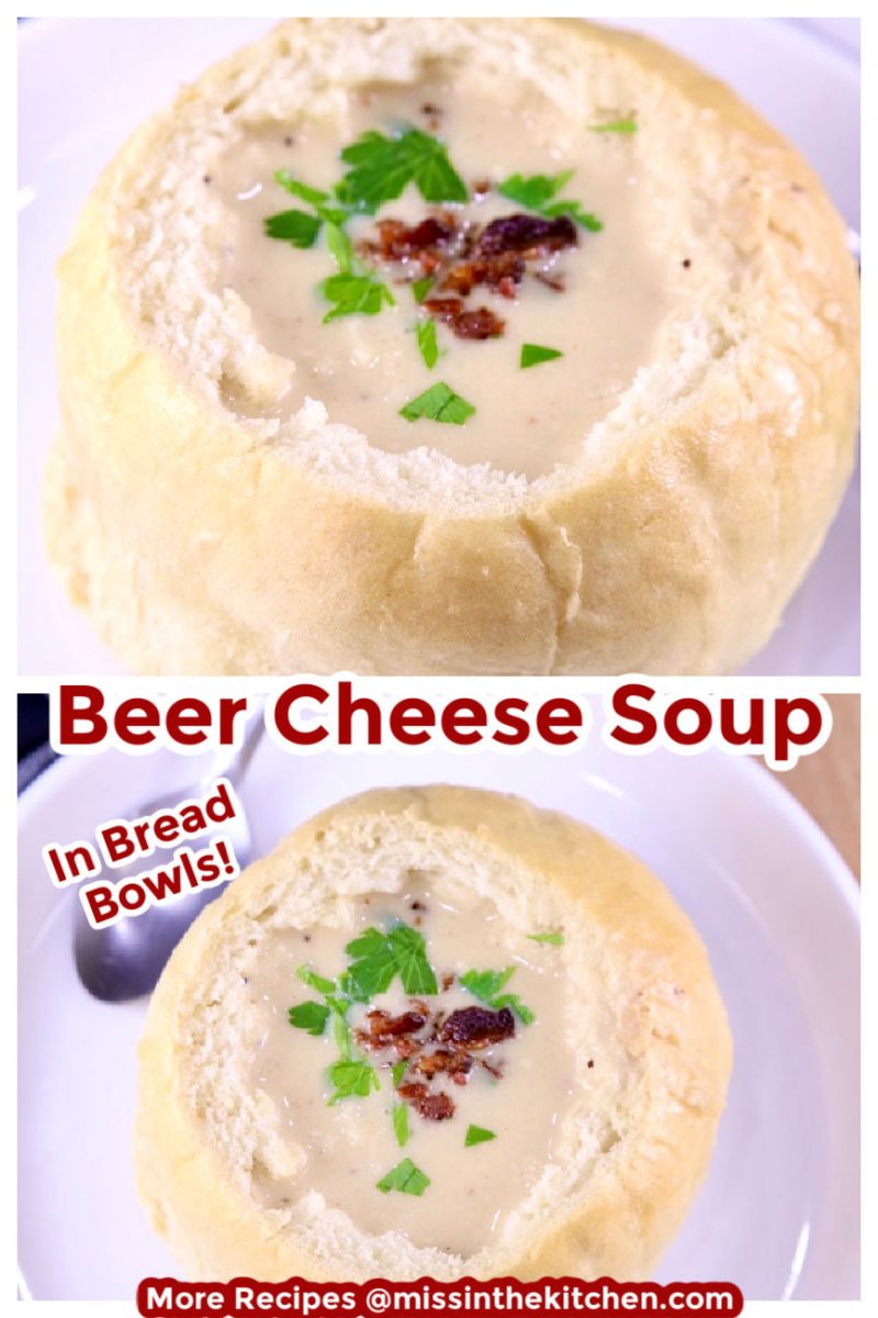 Beer Cheese Soup Collage with text overlay