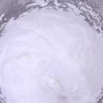 boiled icing in a mixer bowl