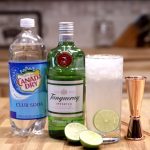 Gin Rickey Cocktails with club soda and Tanqueray Gin