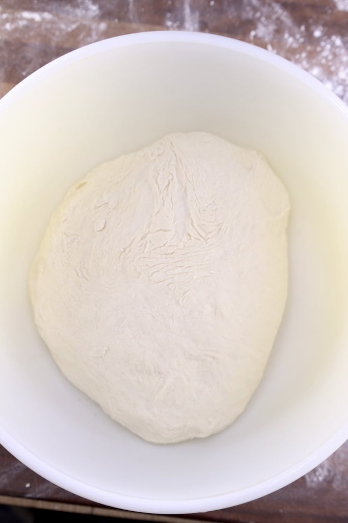 Dough in a bowl for rising