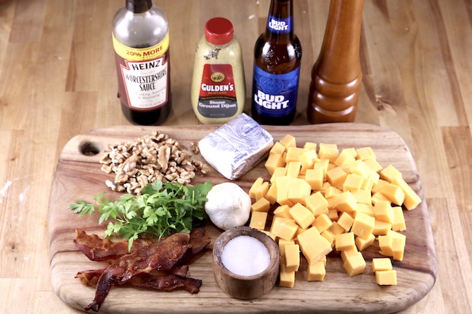 Ingredients for Bacon Beer Cheese Dip