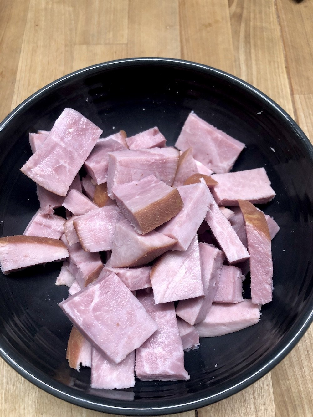 Ham Chunks in a bowl