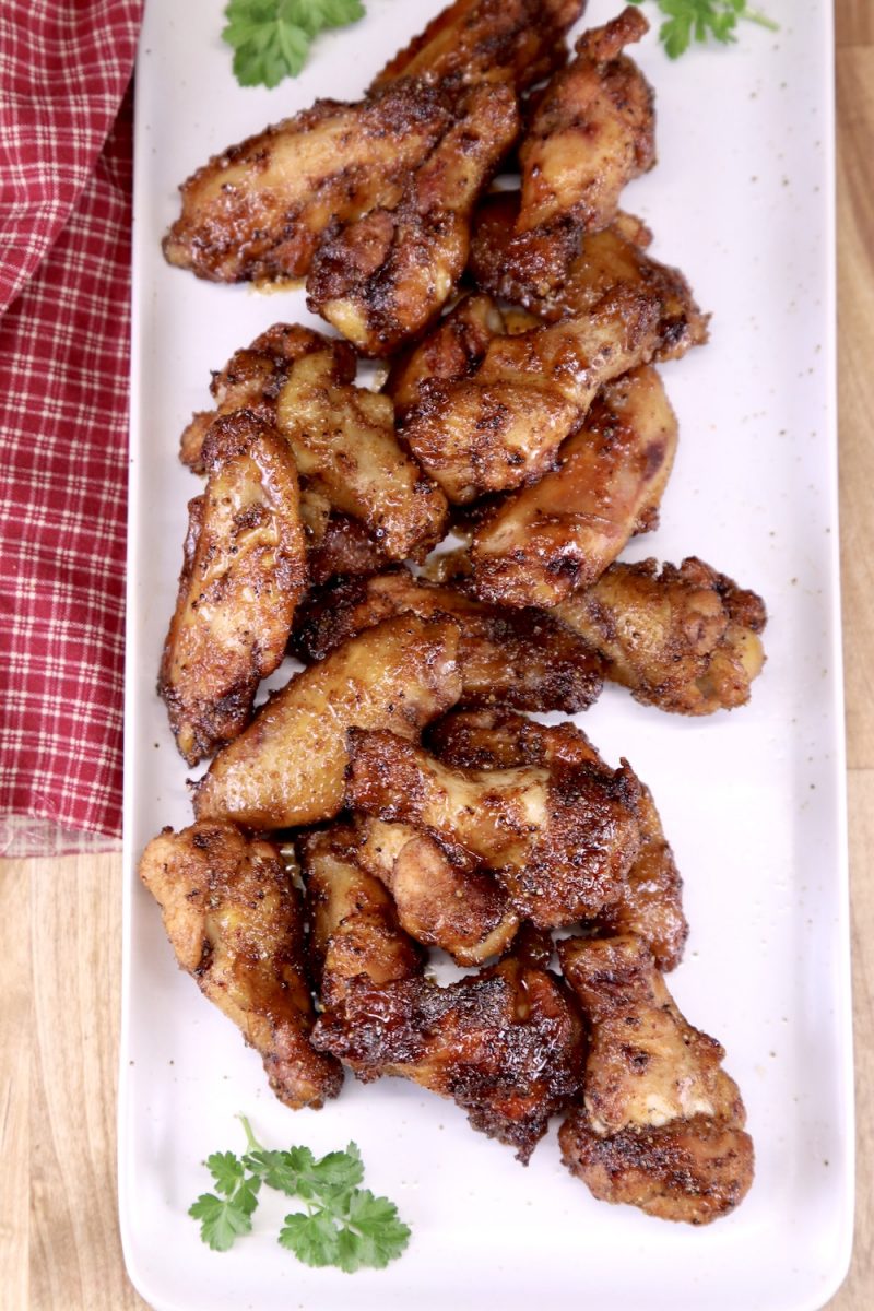 Maple Glazed Chicken Wings - Miss in the Kitchen