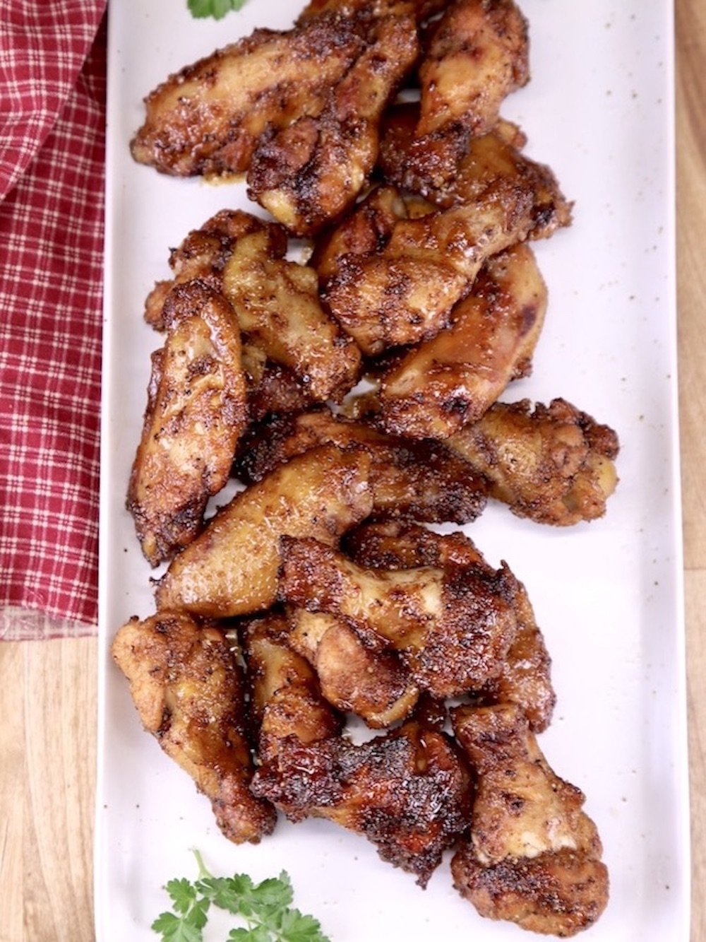 Maple glazed chicken wings