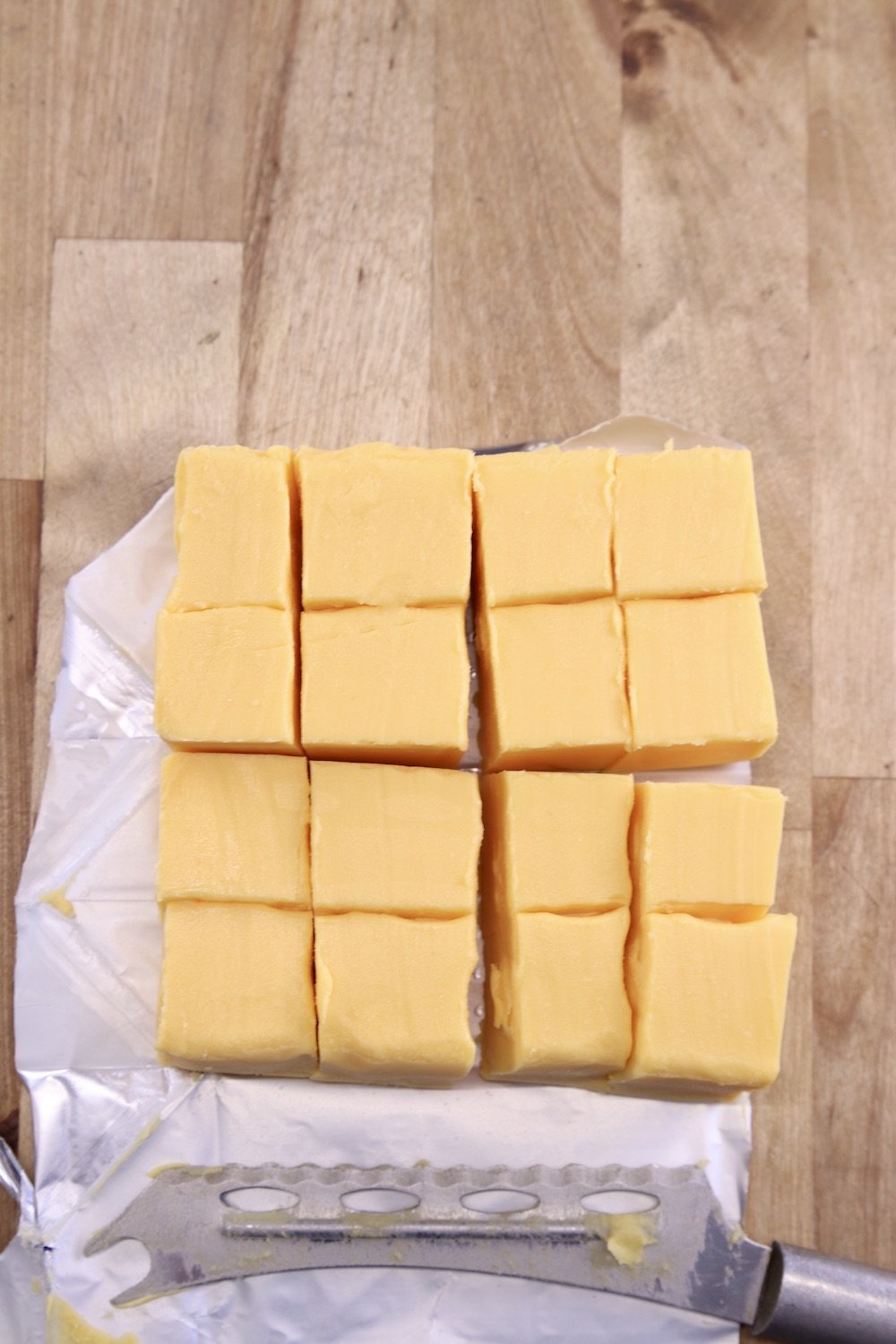 Velveeta cheese cut into chunks