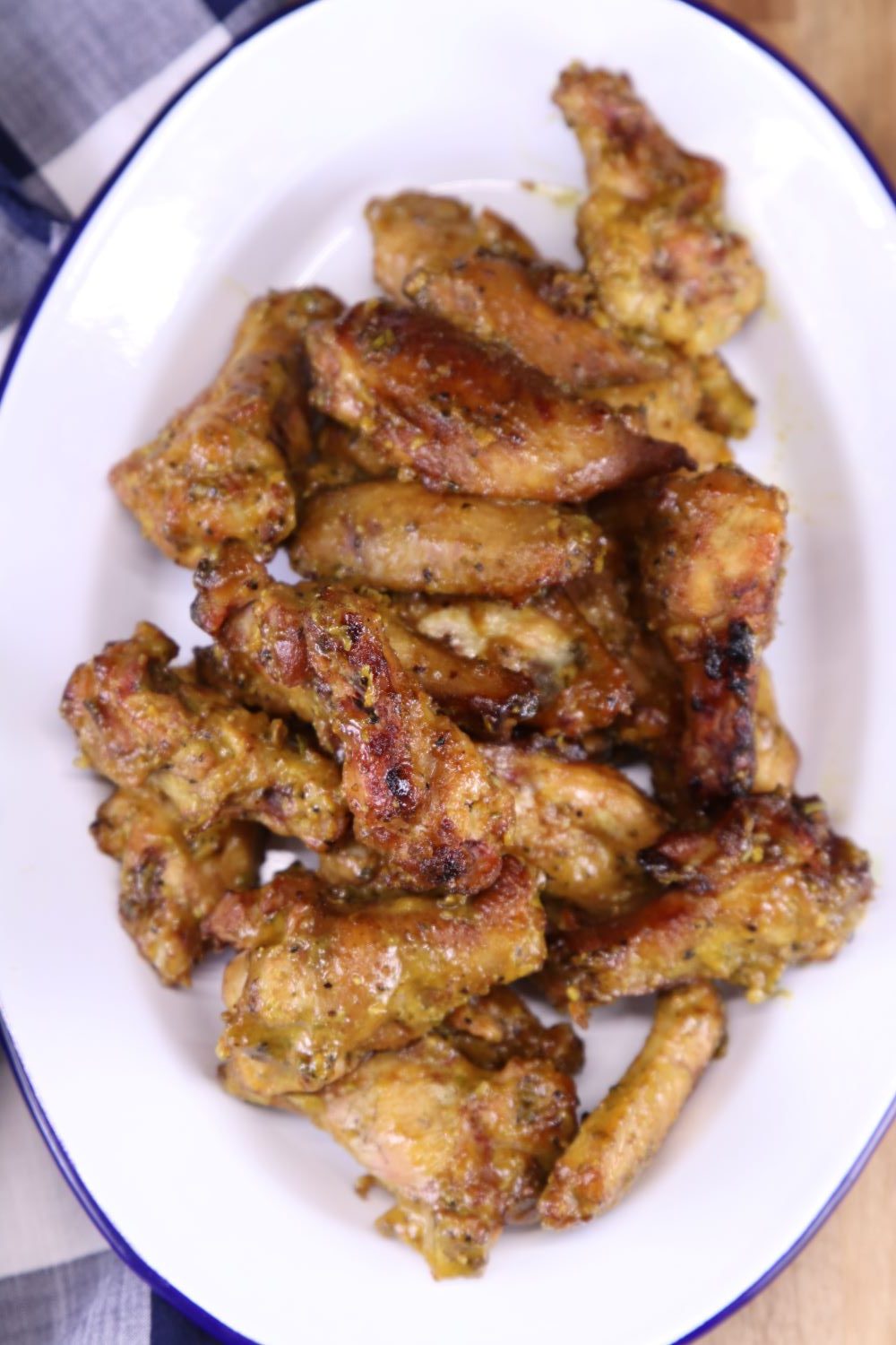platter of BBQ Chicken Wings