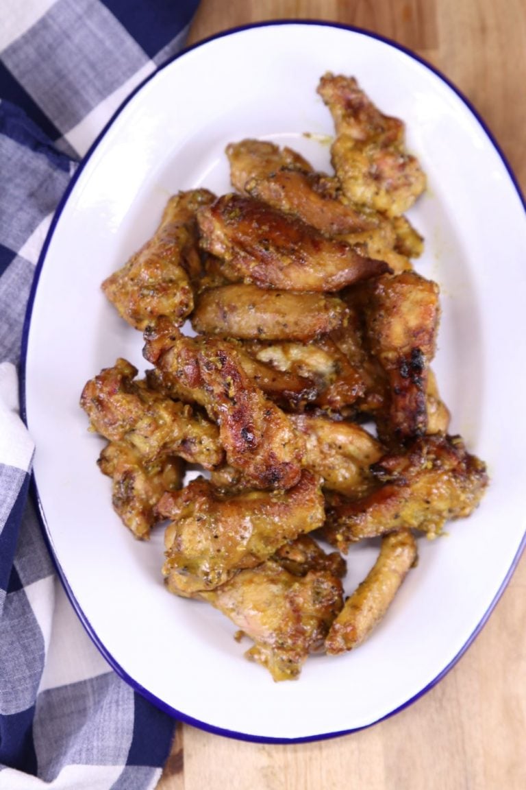 Mustard BBQ Chicken Wings {Grill or Oven} - Miss in the Kitchen