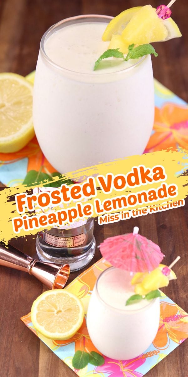 Frosted Vodka Pineapple Lemonade collage